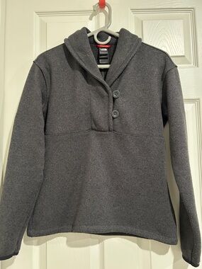 The North Face Women's Charcoal Shawl-Collar Fleece Pullover